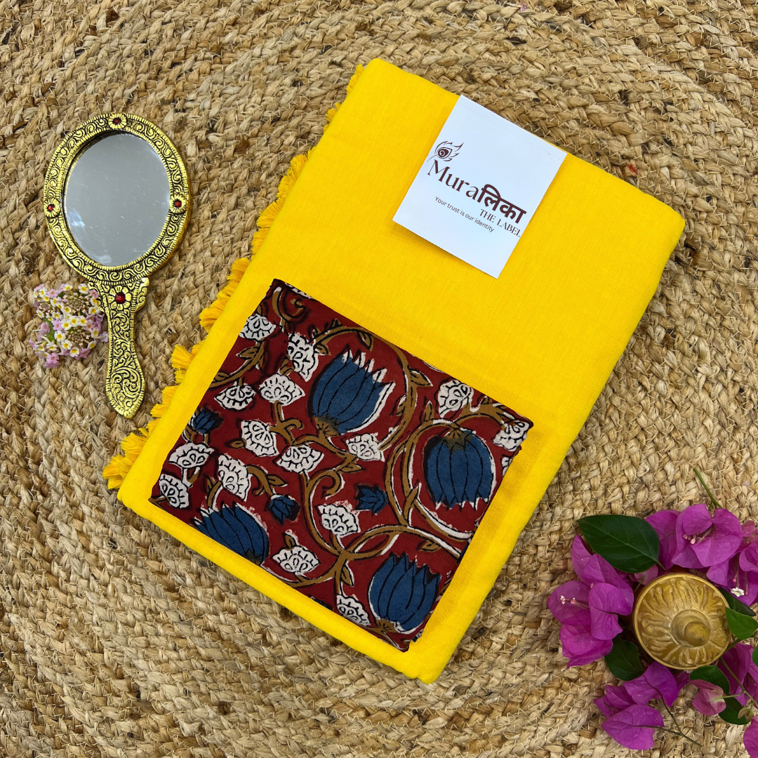 Muralika Yellow Handloom Saree