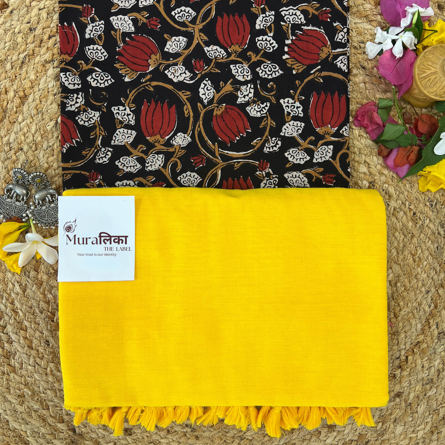 Muralika Yellow Handloom Saree
