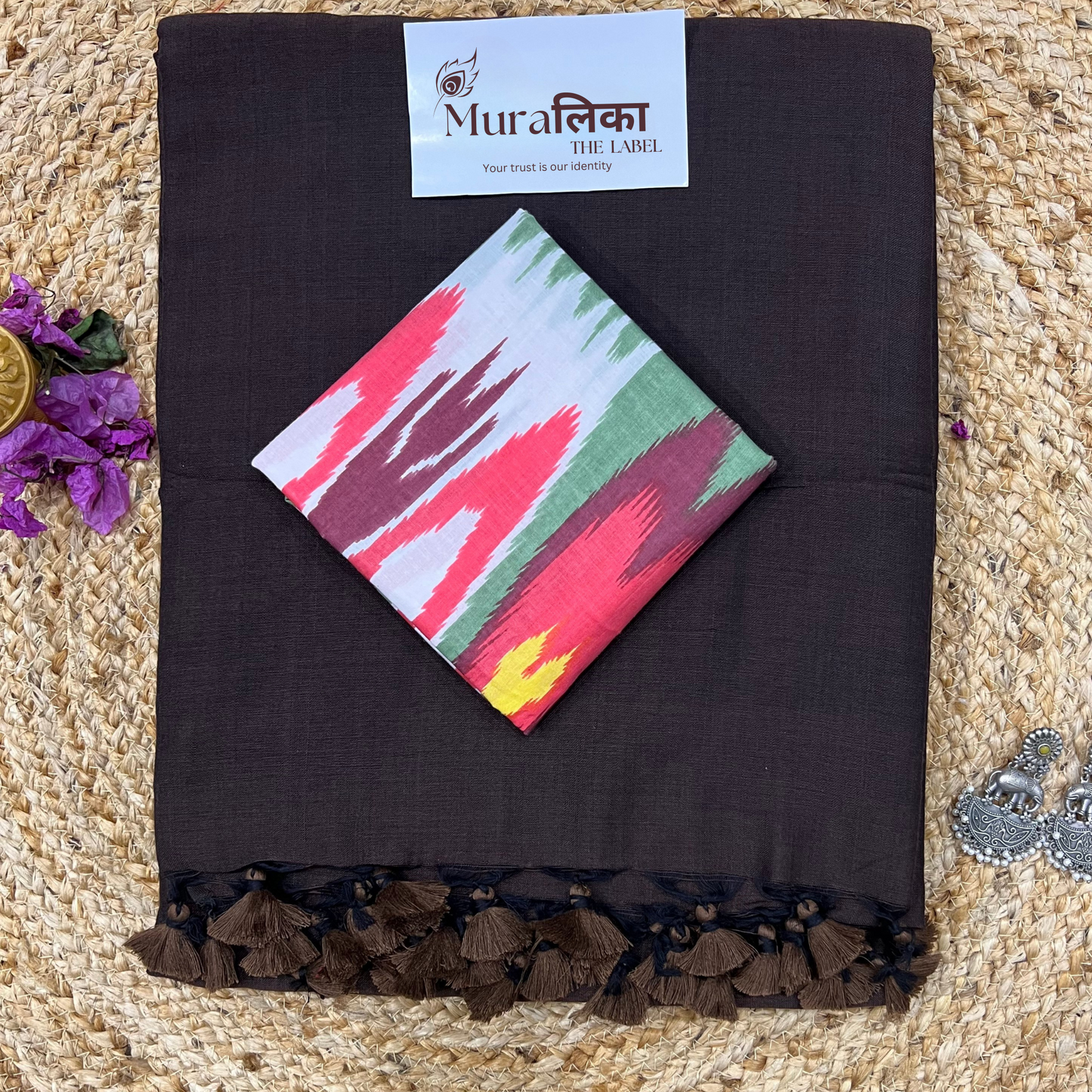 Muralika Coffee Brown Handloom Saree