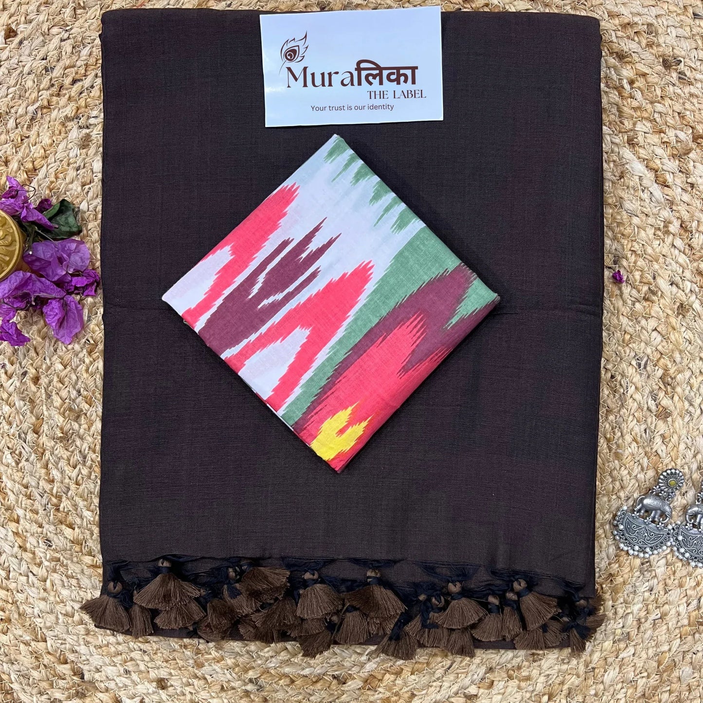 Muralika Coffee Brown Handloom Saree - Muralika the label