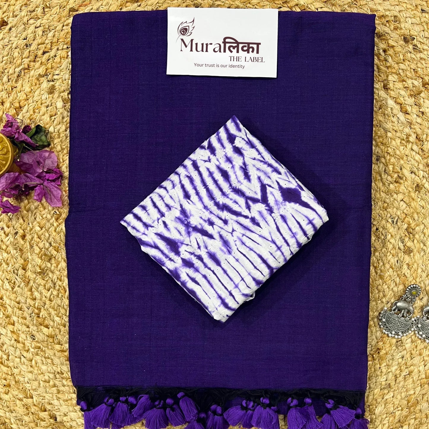Muralika Purple Handloom Saree - Muralika the label