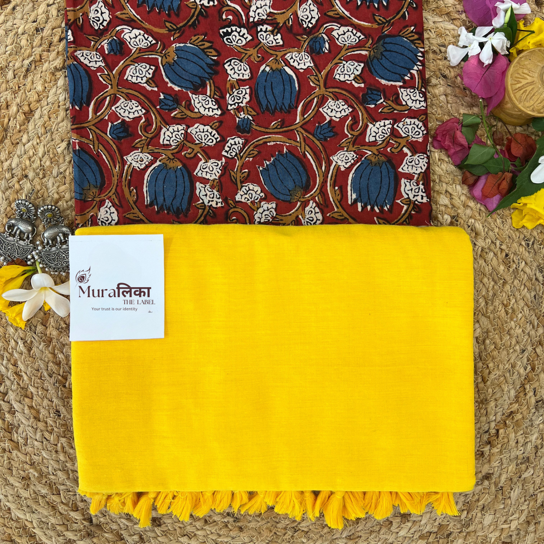 Muralika Yellow Handloom Saree