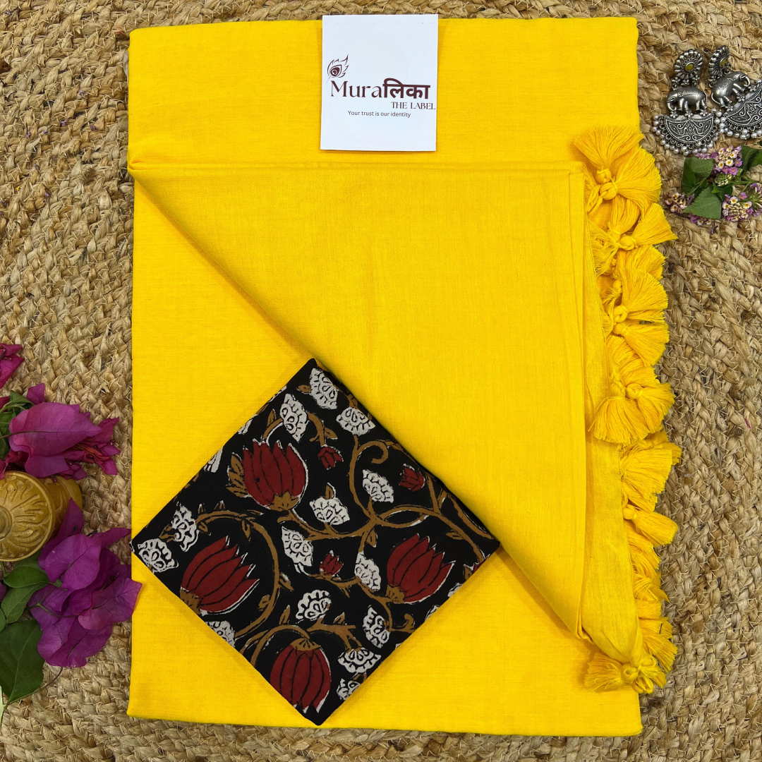Muralika Yellow Handloom Saree