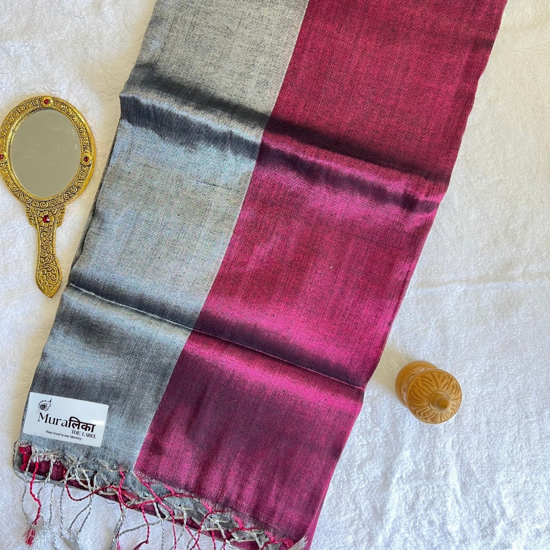 Muralika Pure Elegance Half n Half Handloom Tissue Saree
