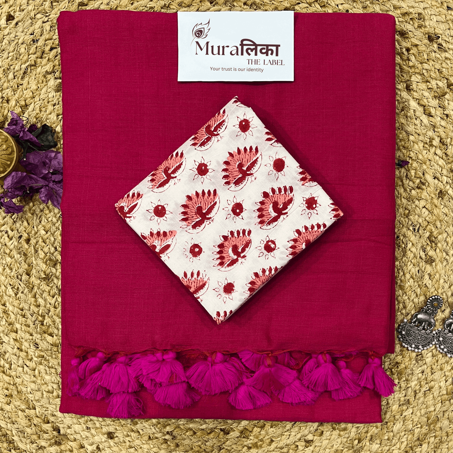 Muralika Queen Pink Handloom Saree