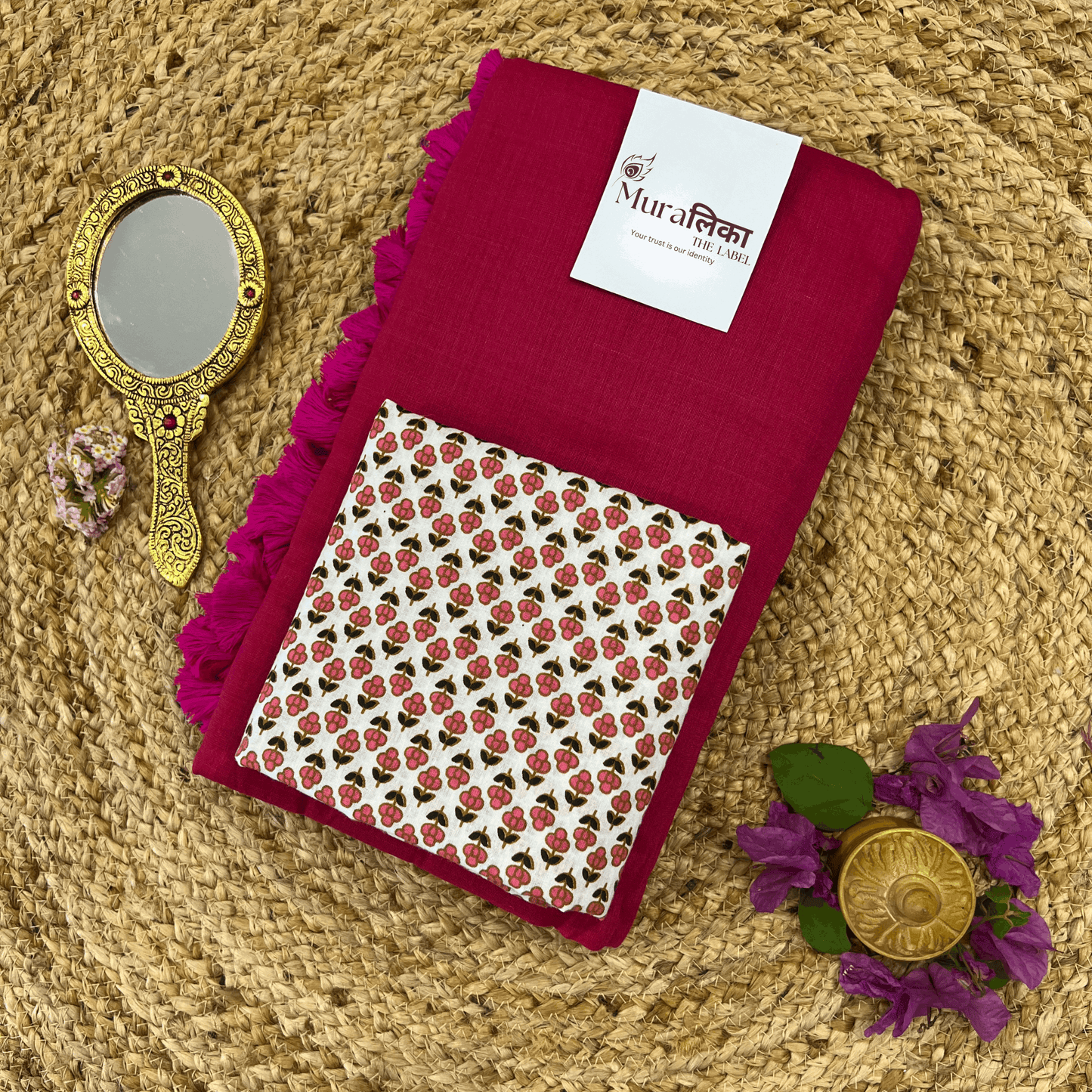 Muralika Queen Pink Handloom Saree