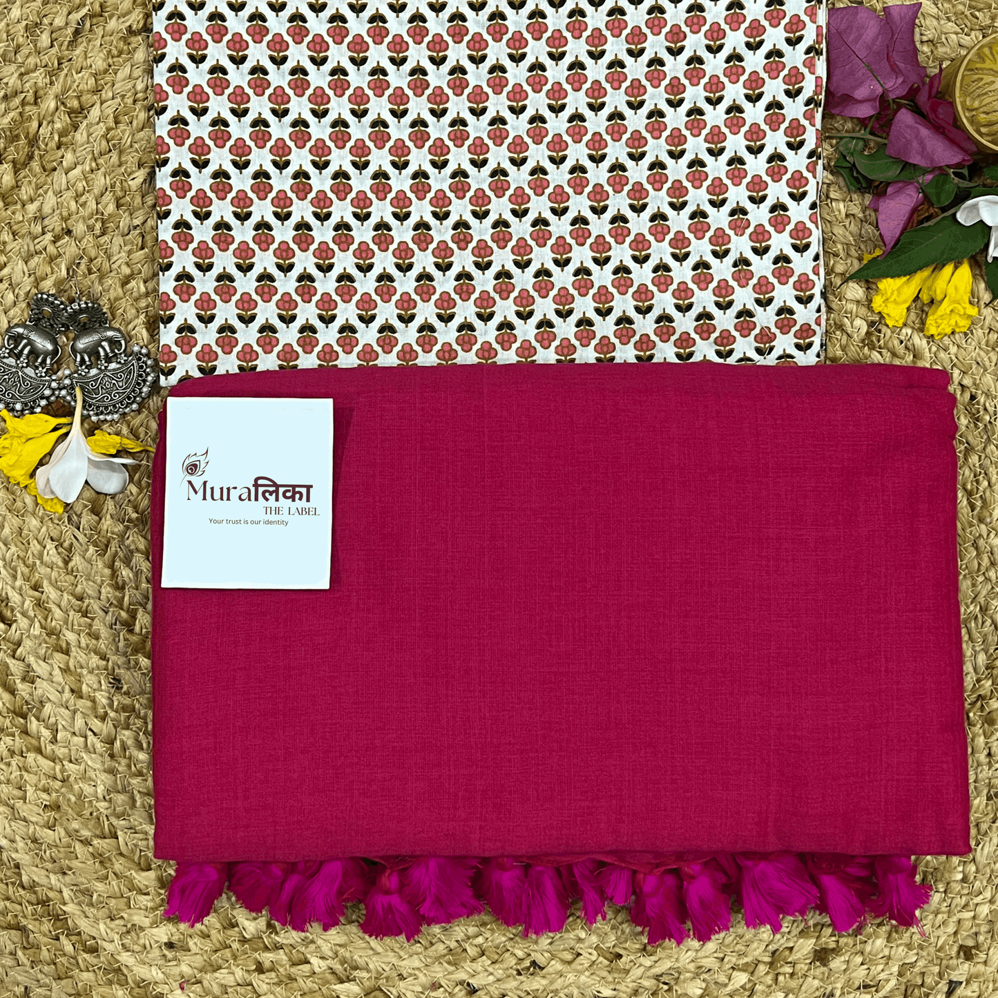 Muralika Queen Pink Handloom Saree