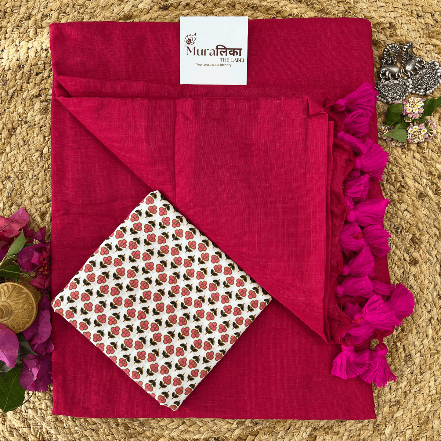 Muralika Queen Pink Handloom Saree