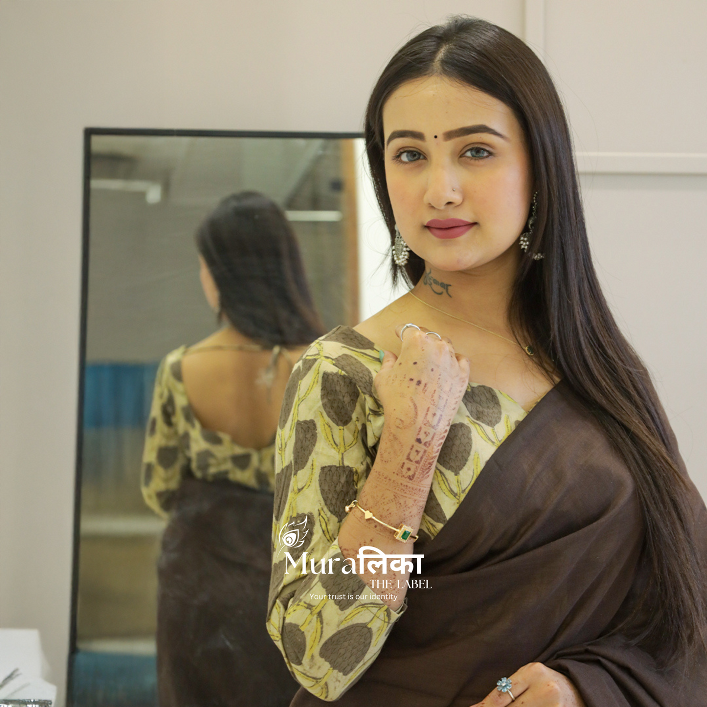 Muralika Coffee Brown Handloom Saree