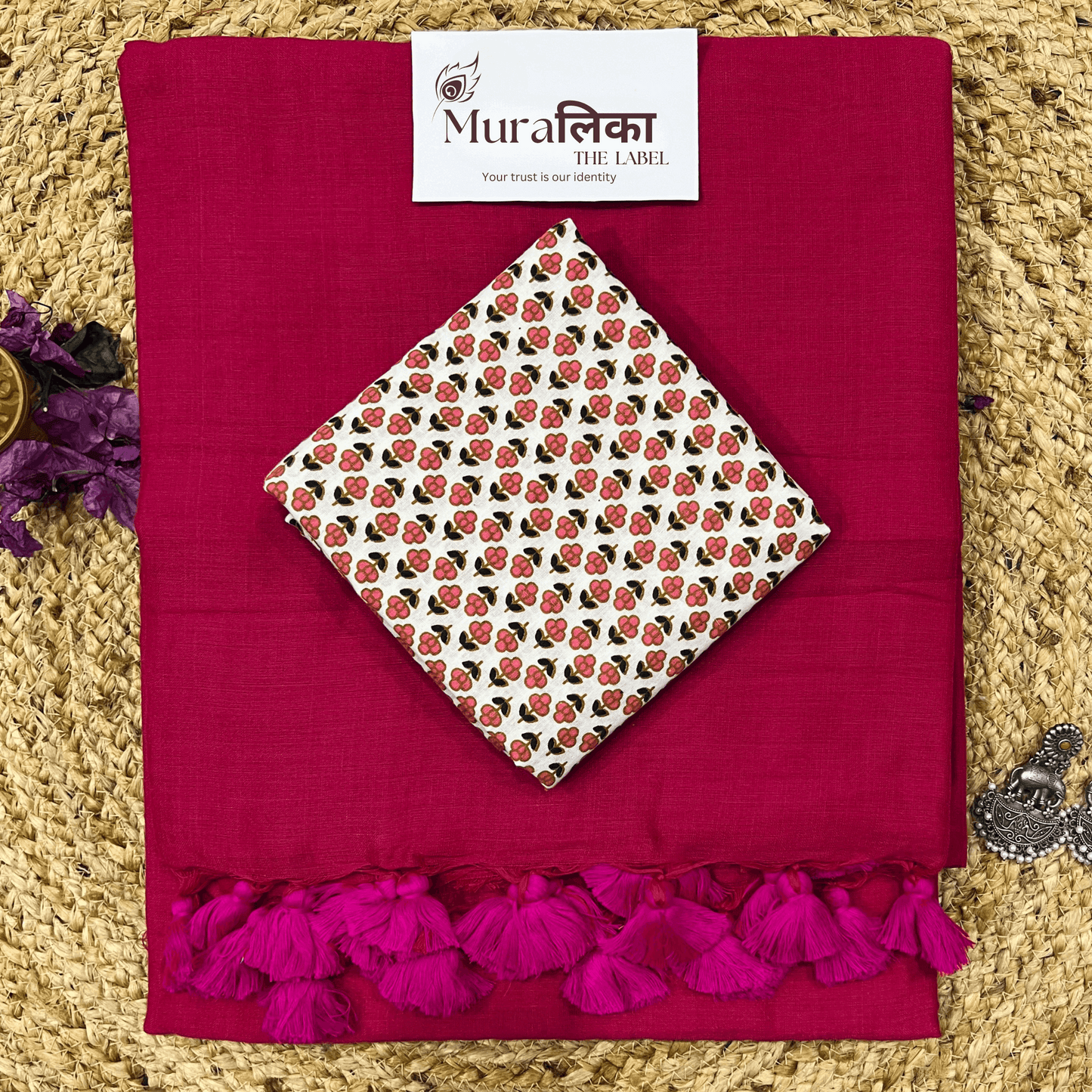 Muralika Queen Pink Handloom Saree