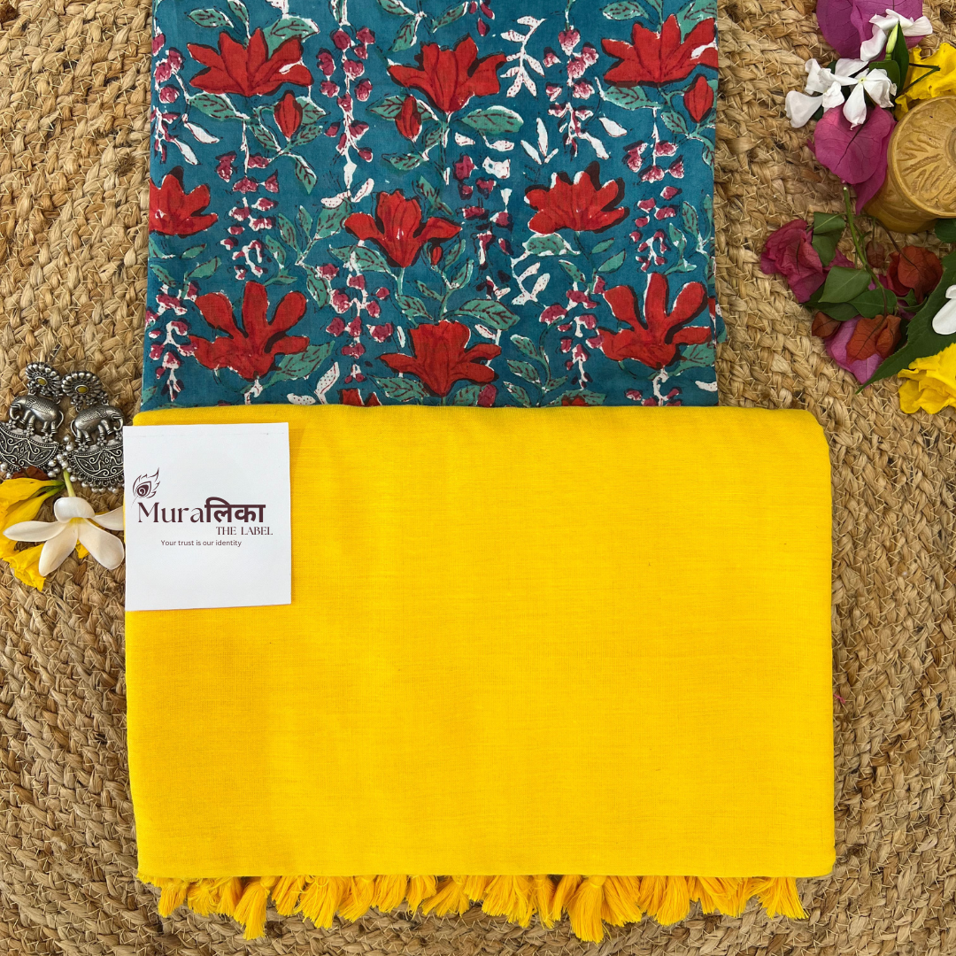 Muralika Yellow Handloom Saree