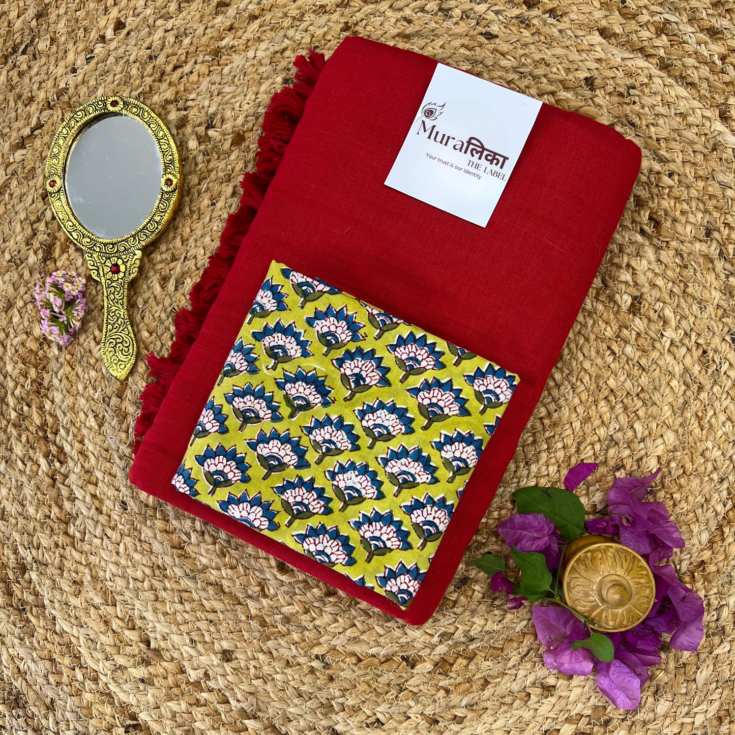 Muralika Red Handloom Saree