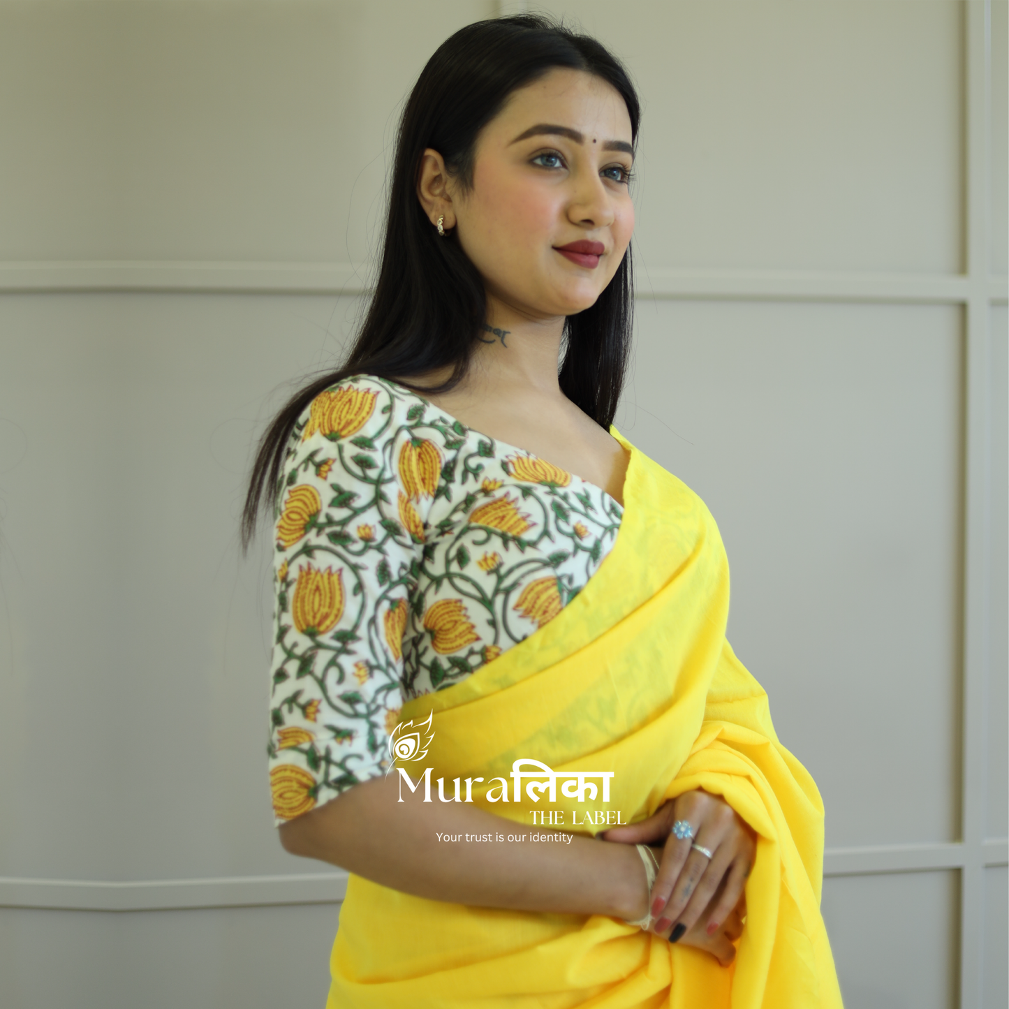 Muralika Yellow Handloom Saree