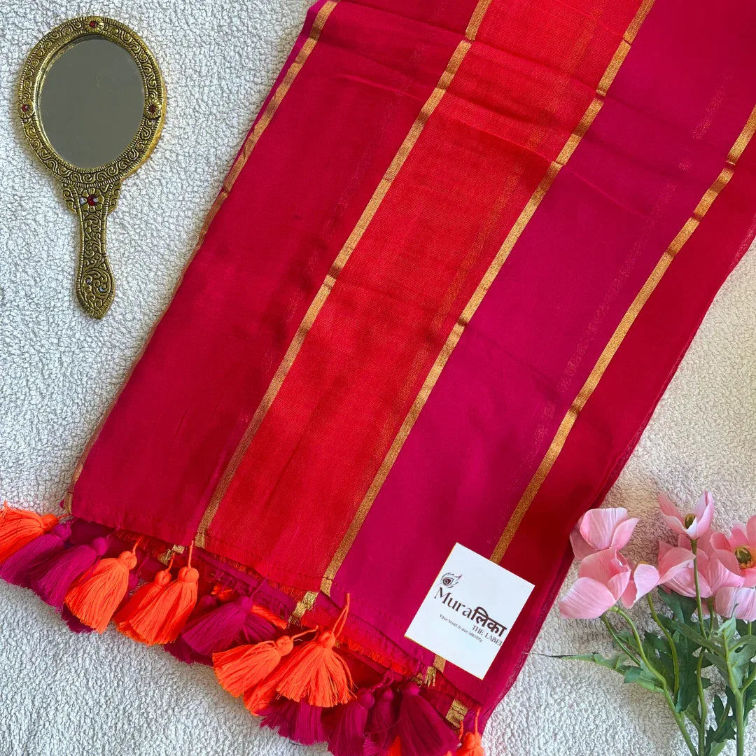 Utsav Mulmul Cotton Saree - Muralika the label
