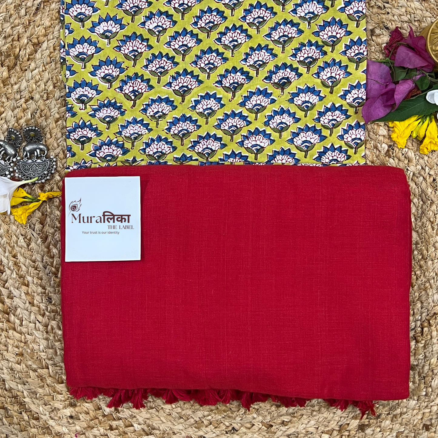 Muralika Red Handloom Saree