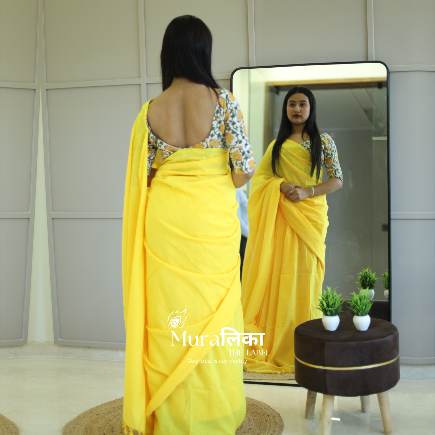 Muralika Yellow Handloom Saree