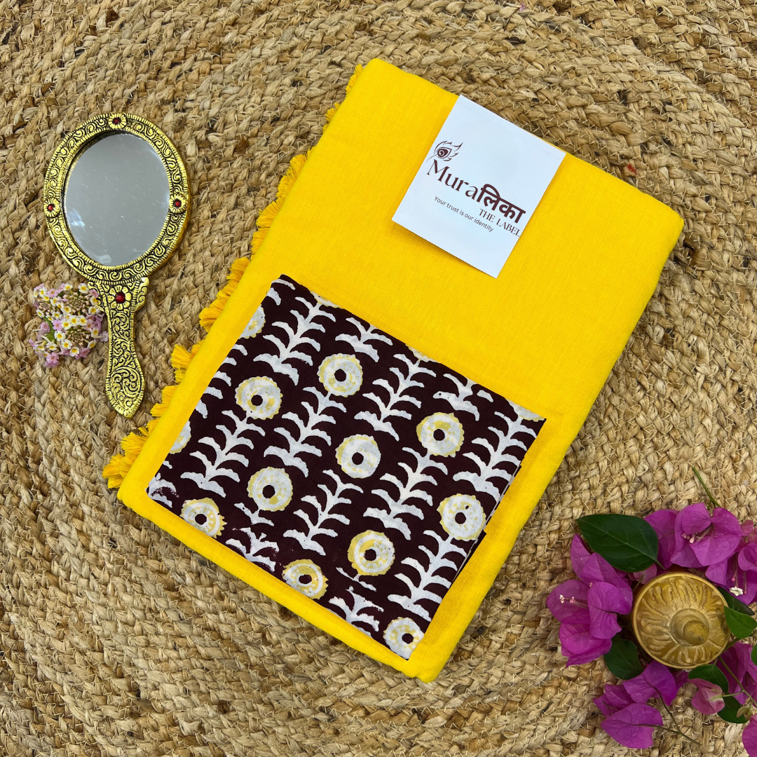 Muralika Yellow Handloom Saree