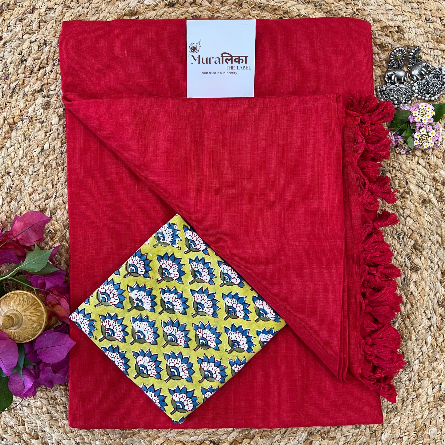 Muralika Red Handloom Saree