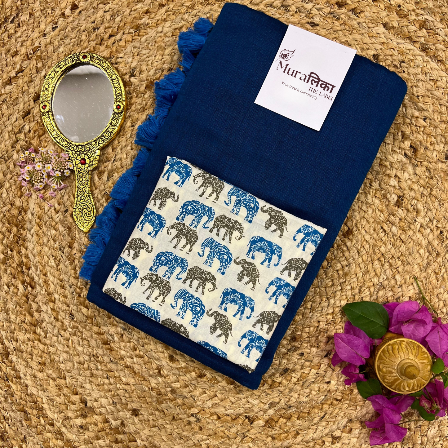 Muralika Indigo Handloom Saree