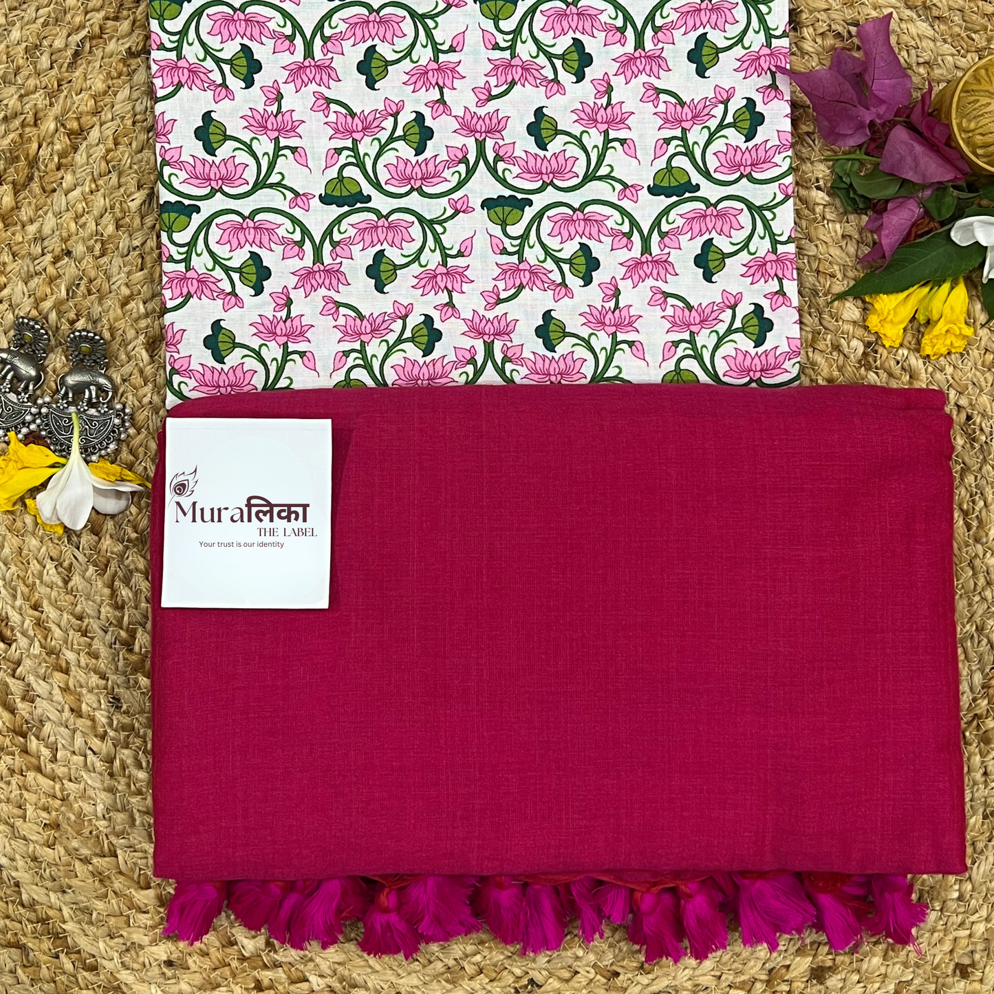 Muralika Queen Pink Handloom Saree