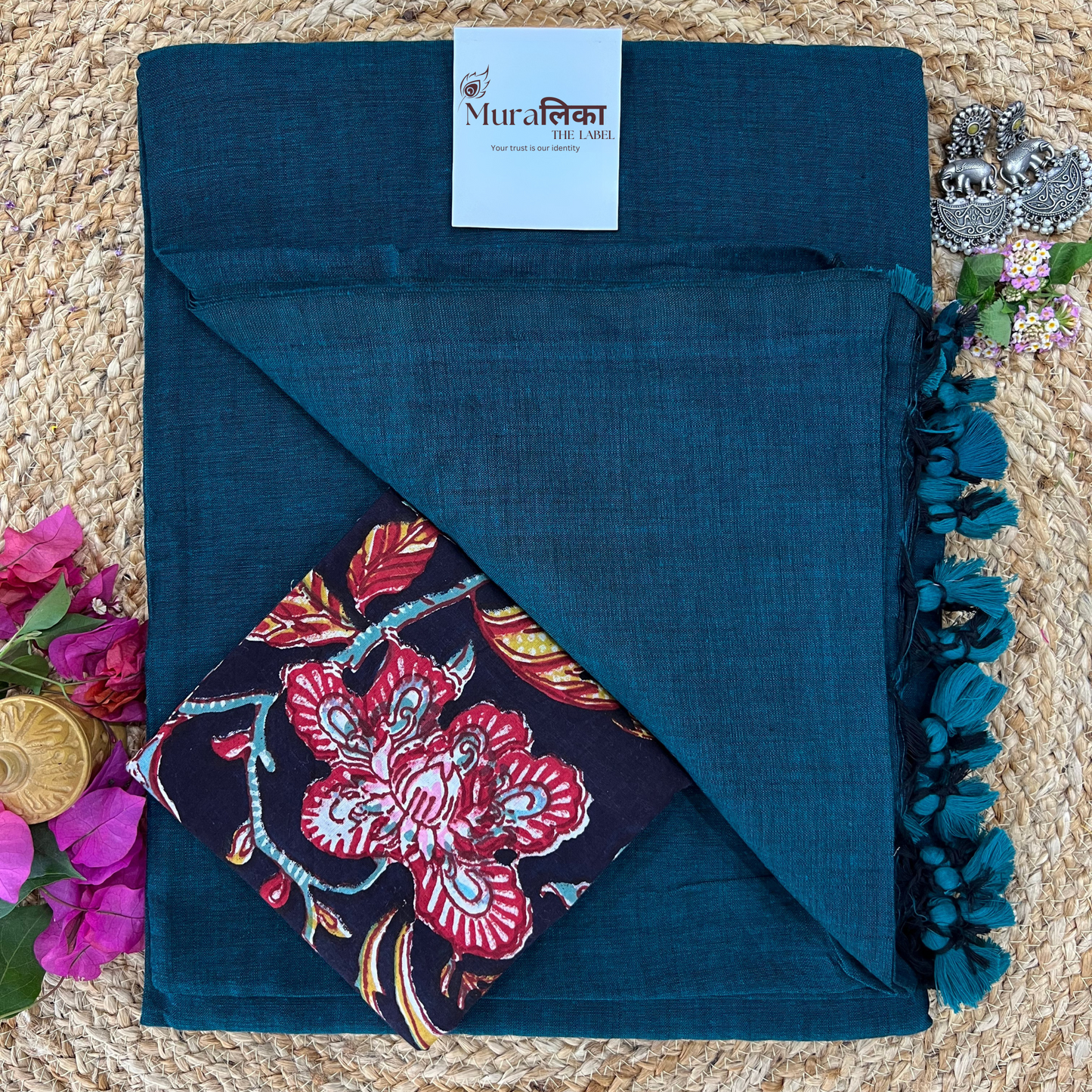 Muralika Rama Green Handloom Saree