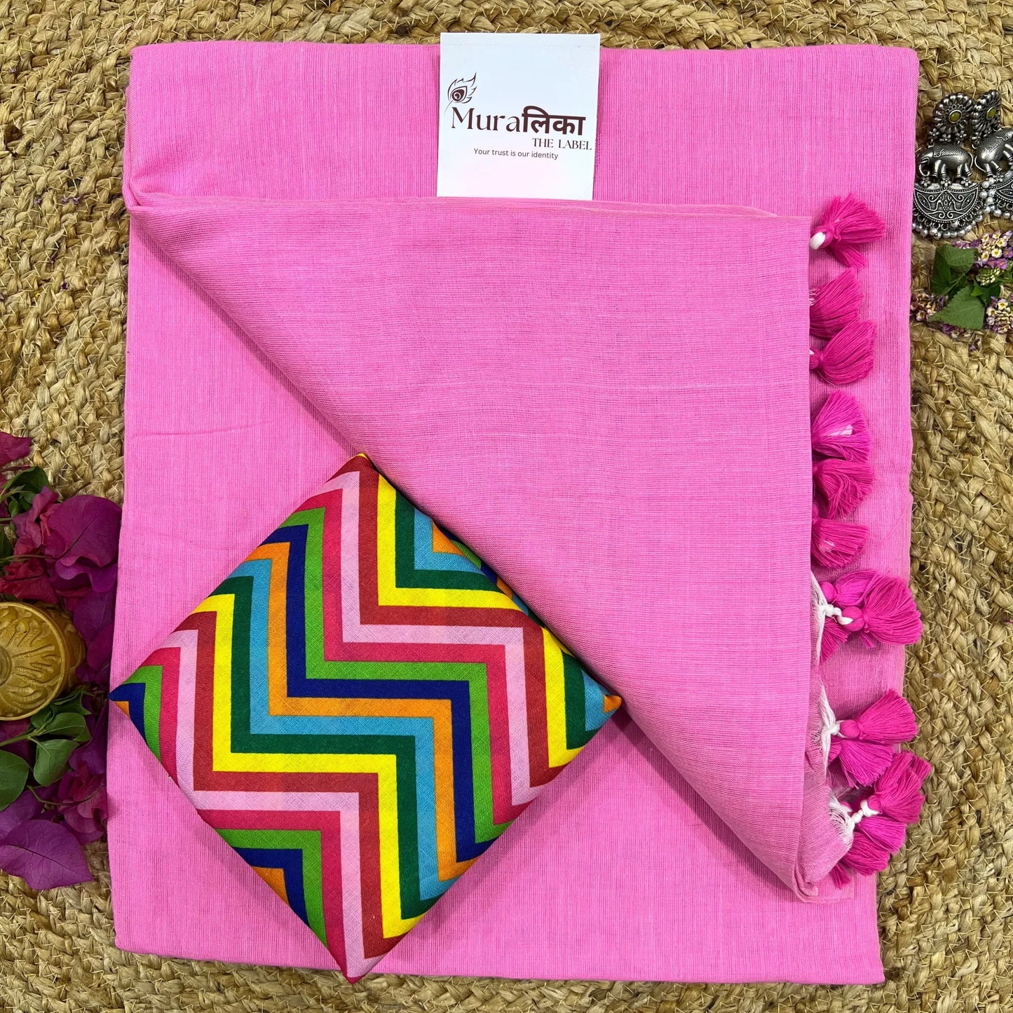 Muralika Pink Handloom Saree - Muralika the label