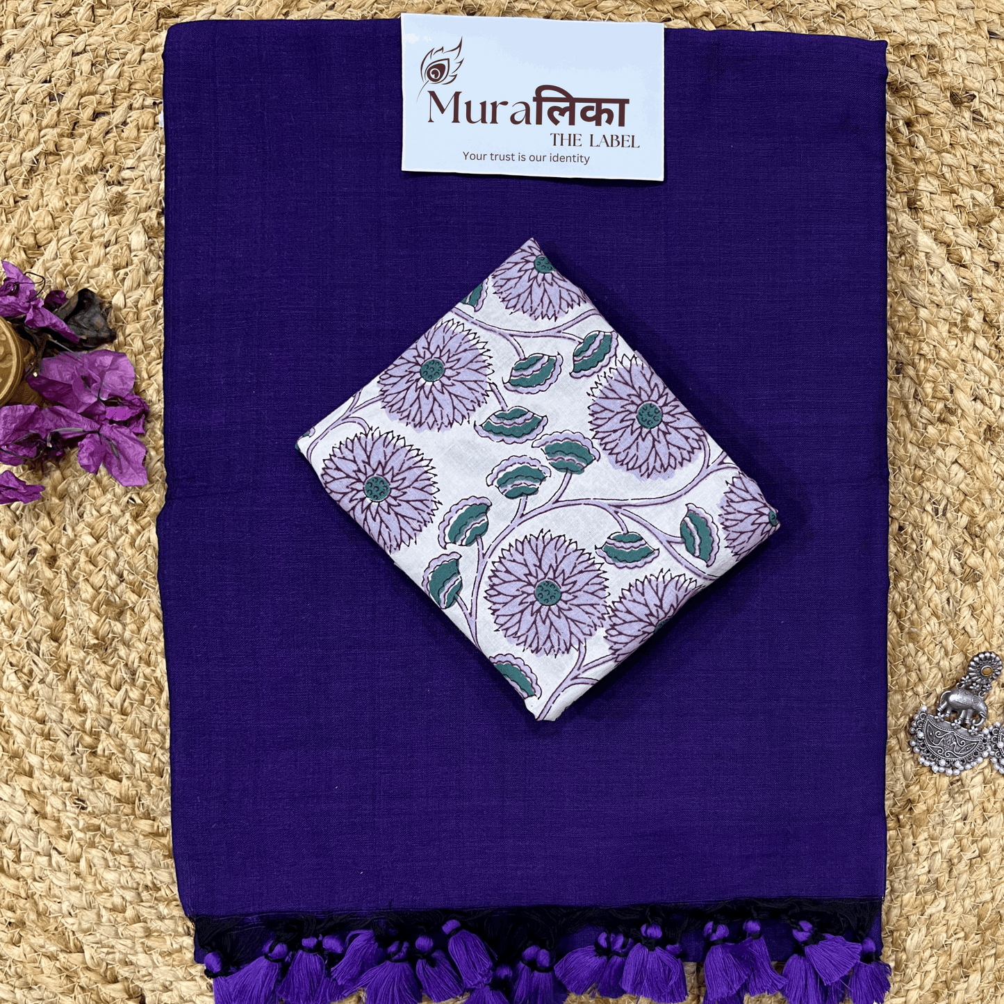Muralika Purple Handloom Saree