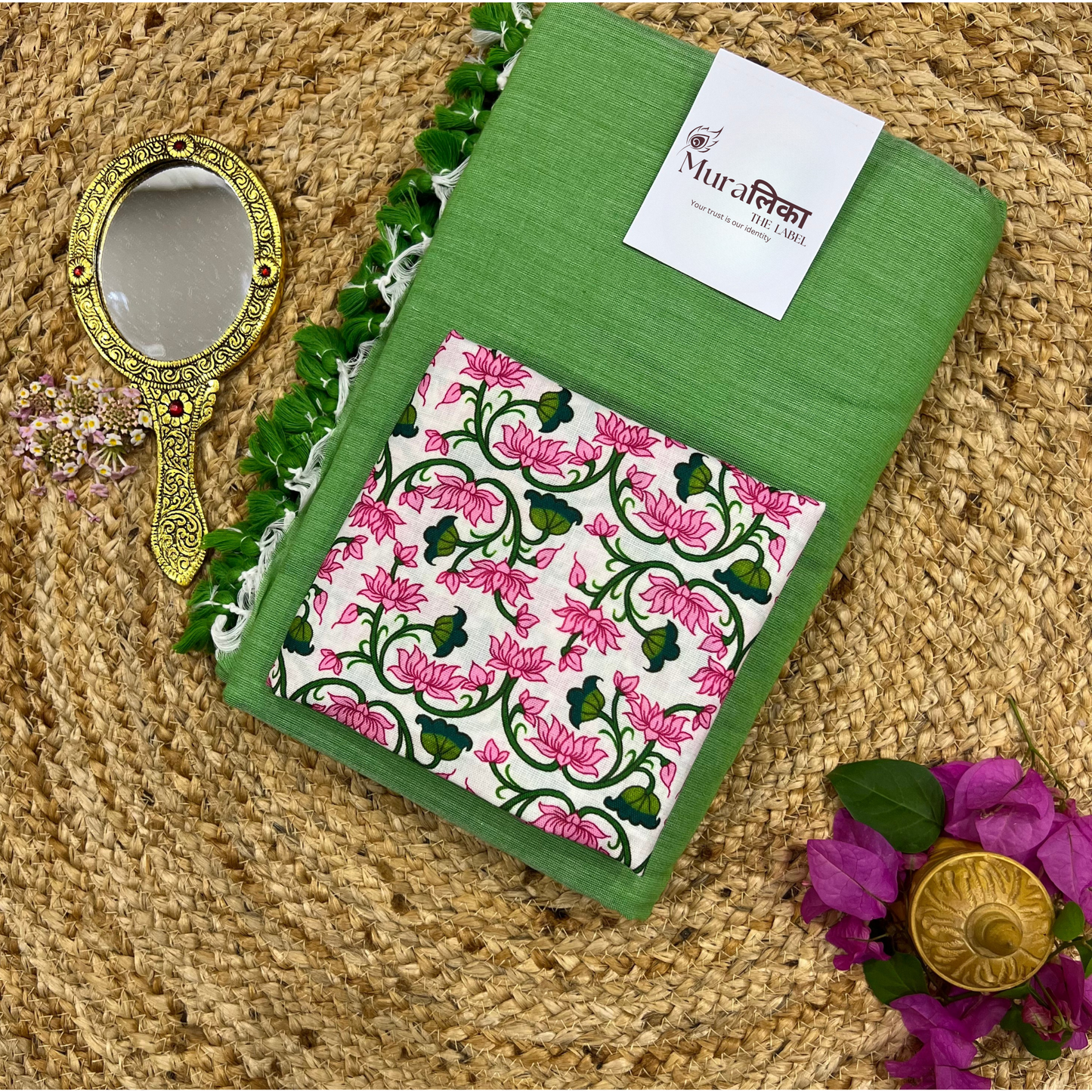 Muralika Light Green Handloom Saree