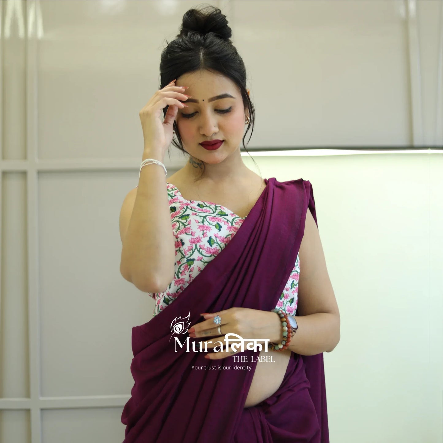 Muralika Magenta Handloom Saree - Muralika the label