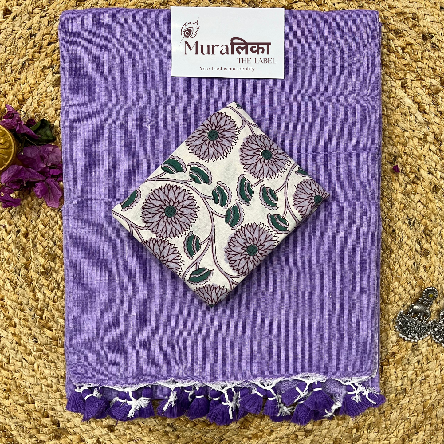 Muralika Lilac Handloom Saree