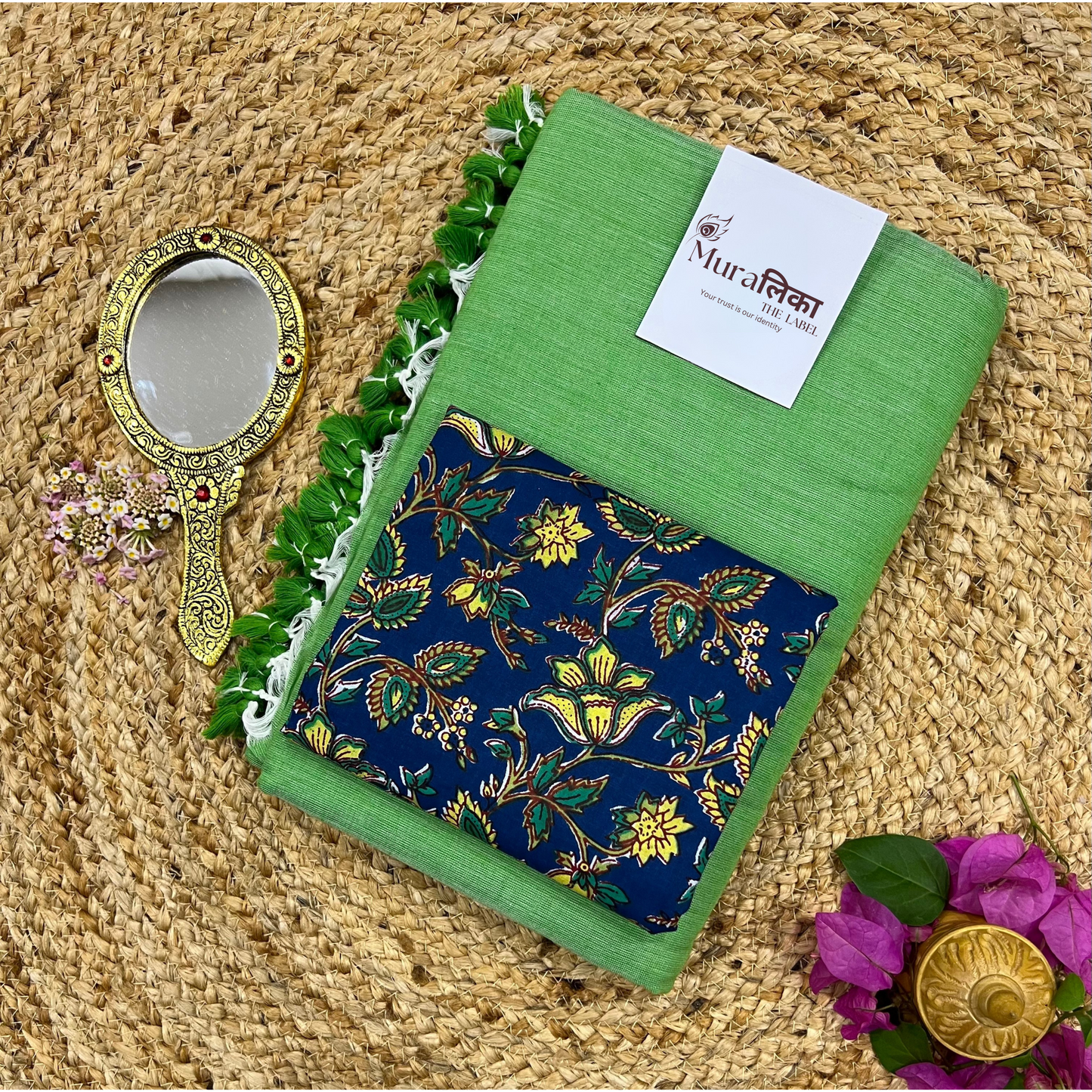 Muralika Light Green Handloom Saree