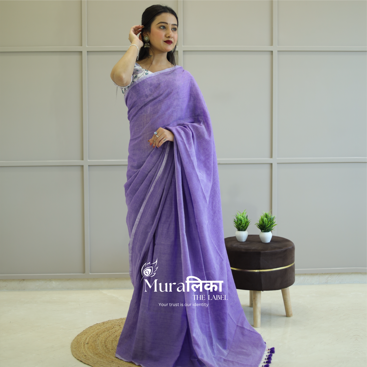 Muralika Lilac Handloom Saree