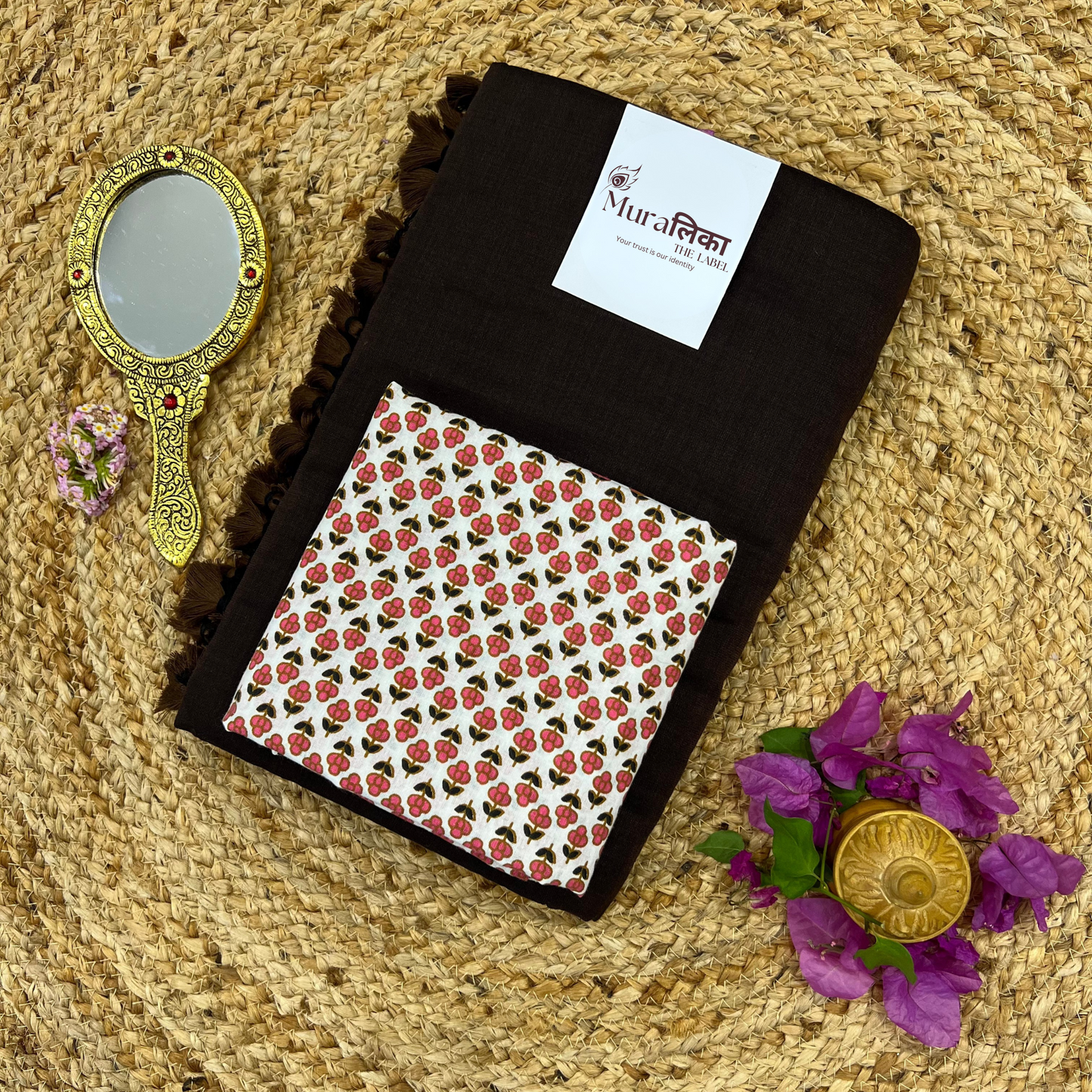 Muralika Coffee Brown Handloom Saree