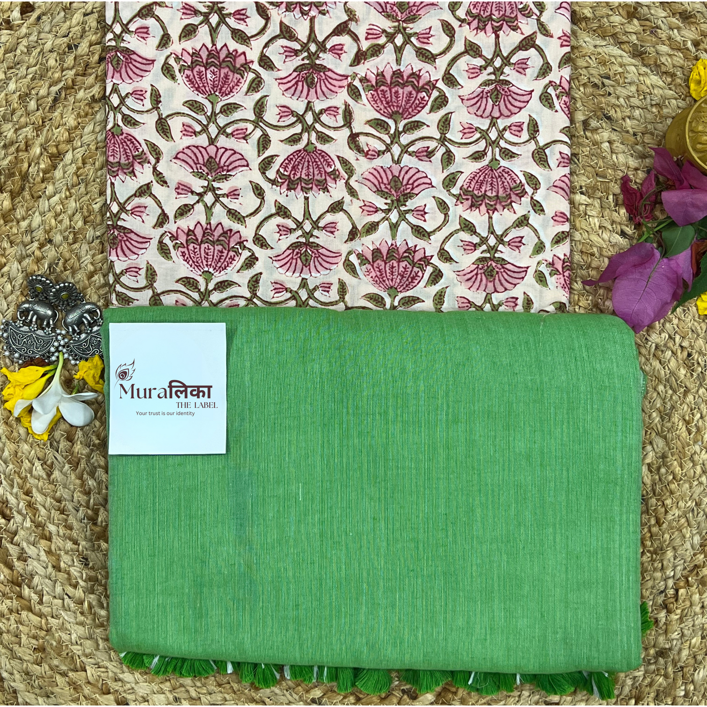 Muralika Light Green Handloom Saree