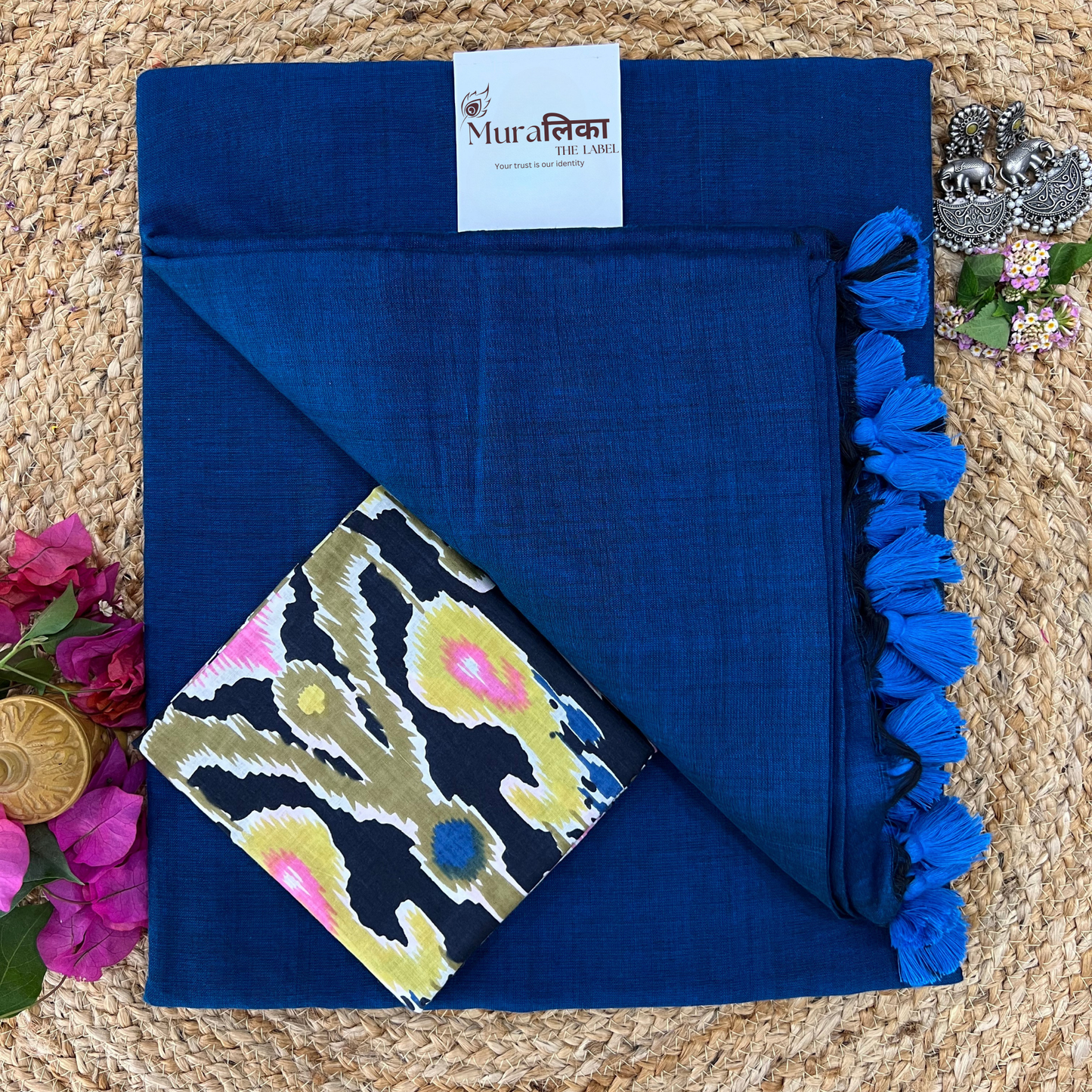 Muralika Indigo Handloom Saree