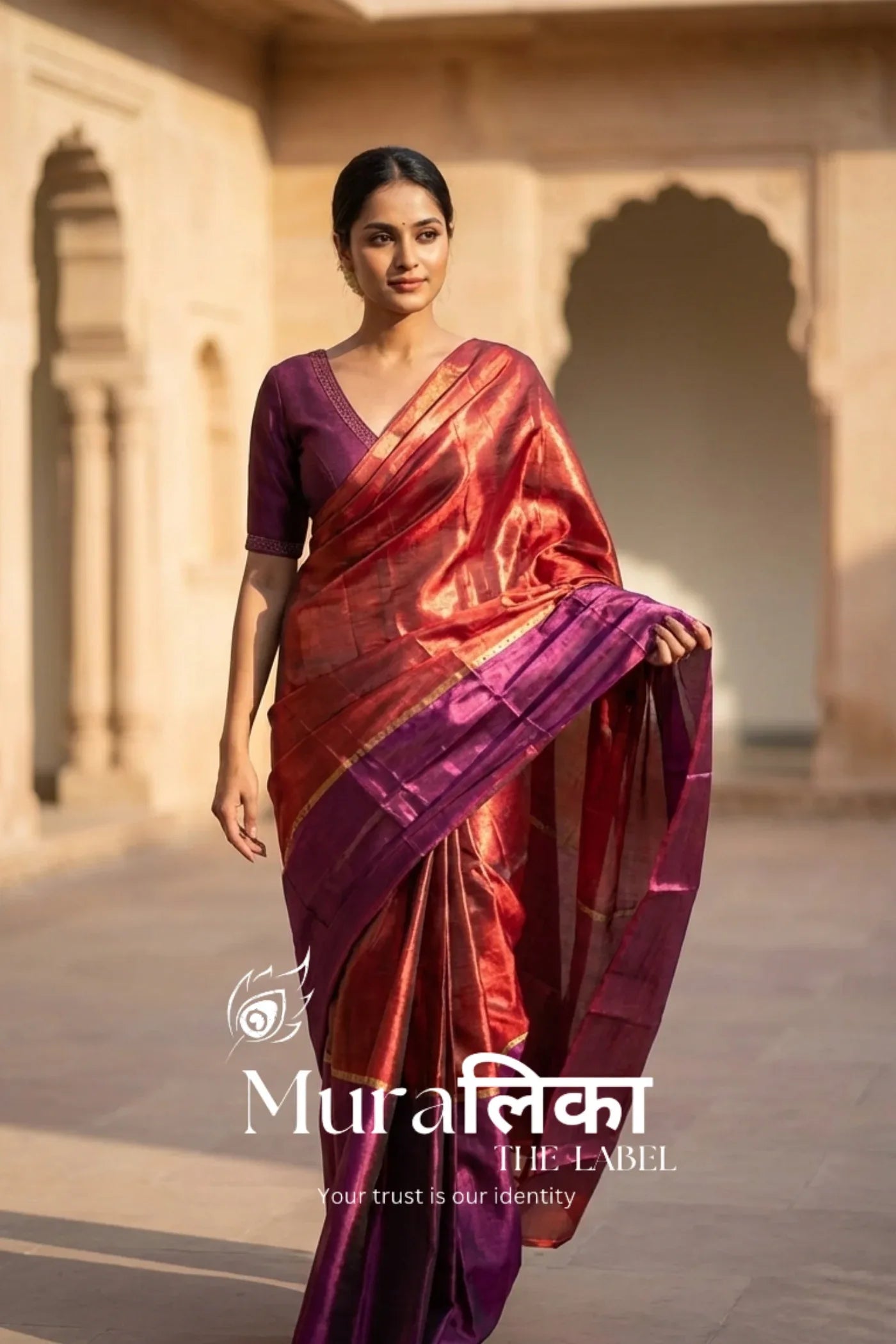 Muralika Pure Elegance Handloom Tissue Saree