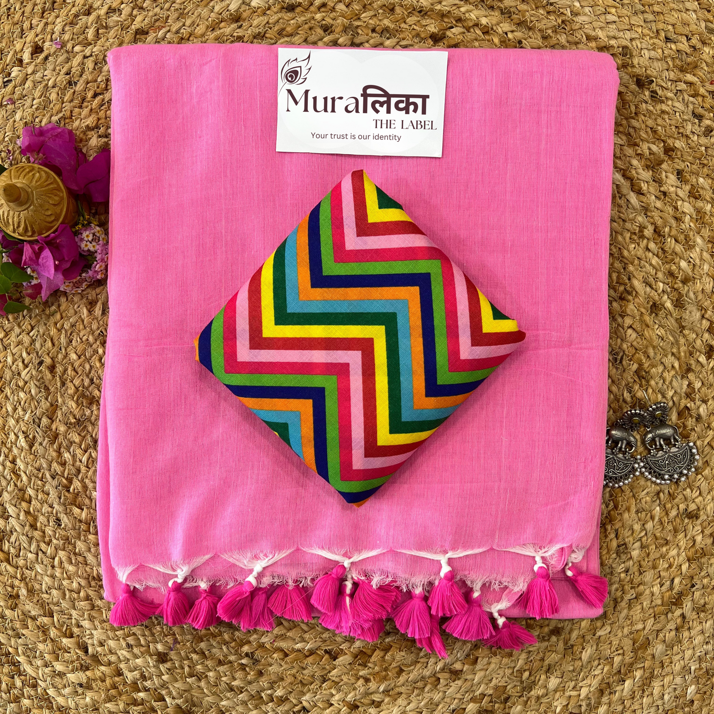 Muralika Pink Handloom Saree
