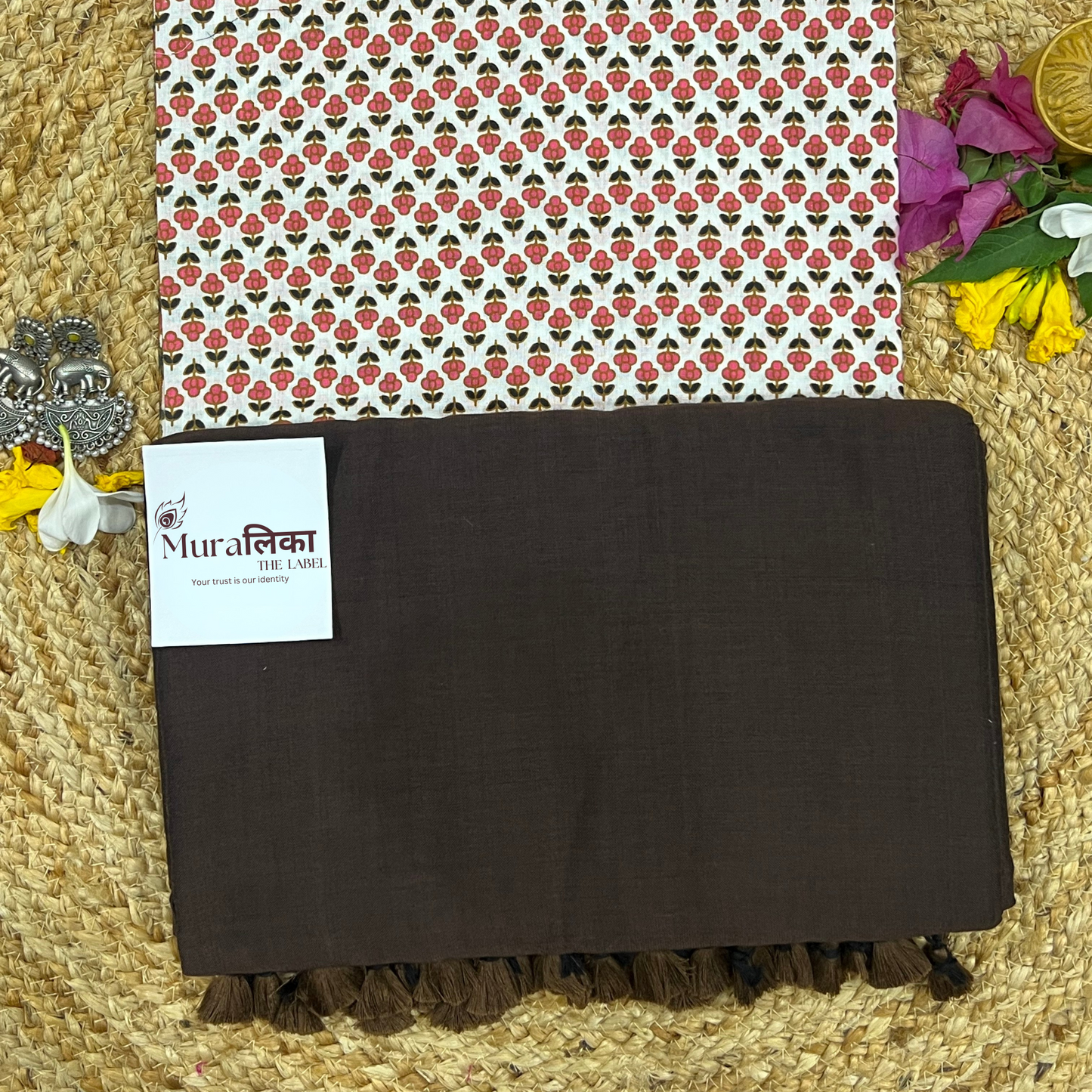Muralika Coffee Brown Handloom Saree