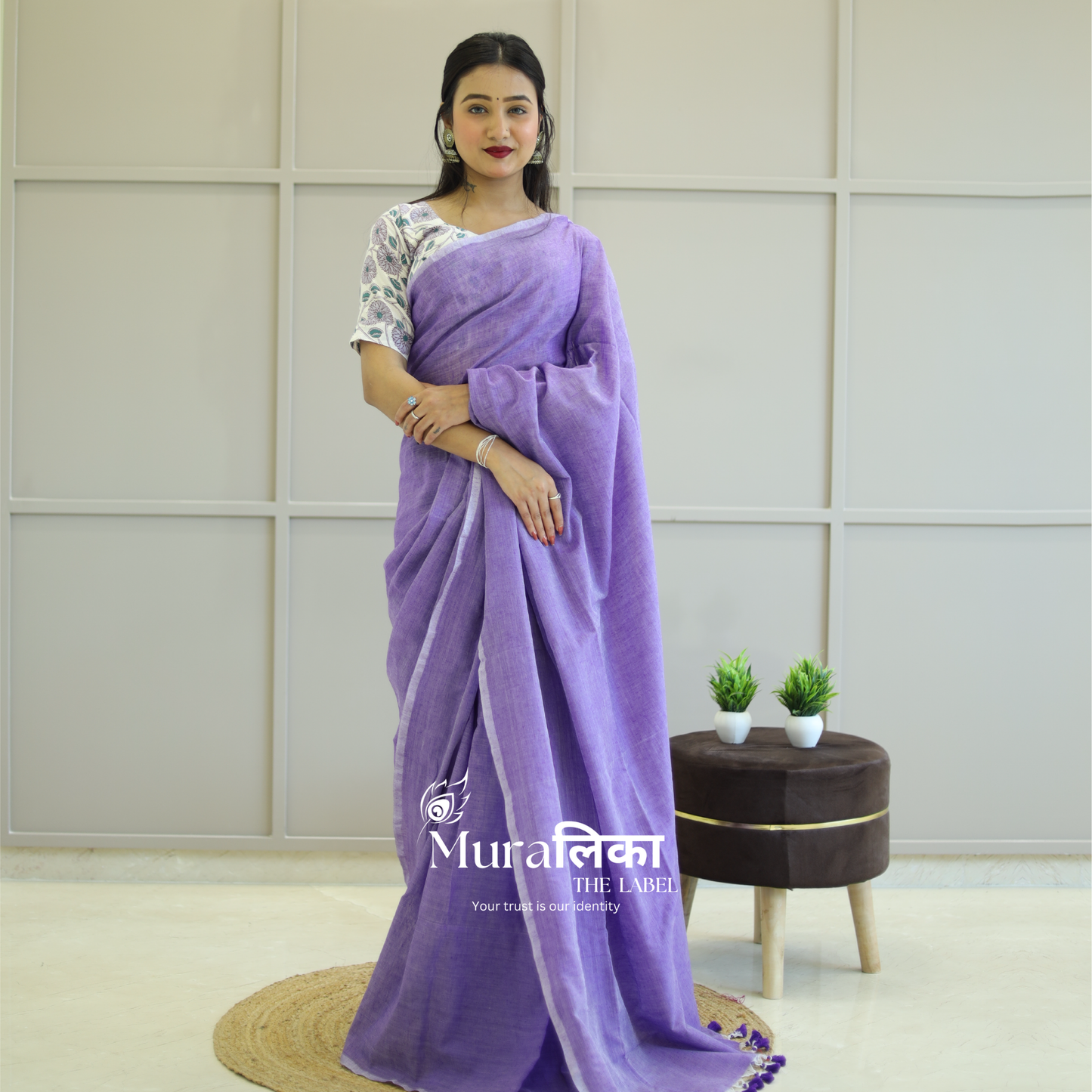 Muralika Lilac Handloom Saree