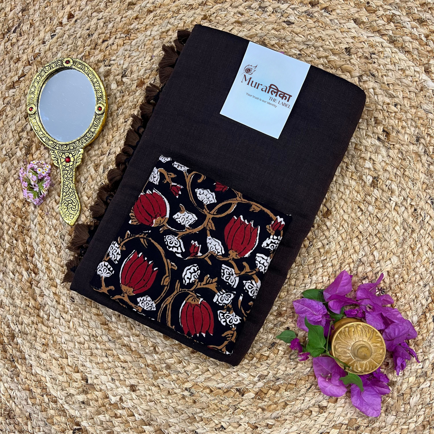 Muralika Coffee Brown Handloom Saree