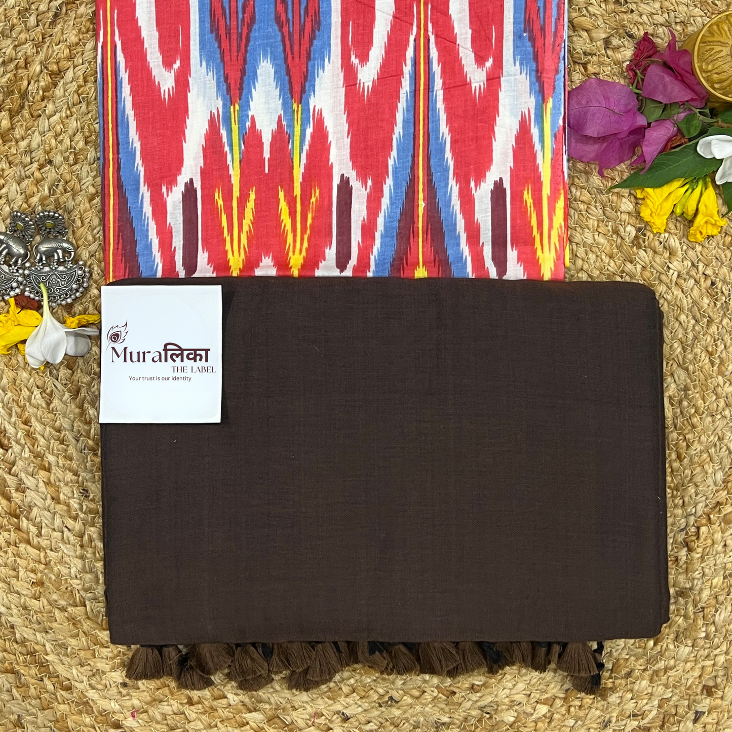 Muralika Coffee Brown Handloom Saree