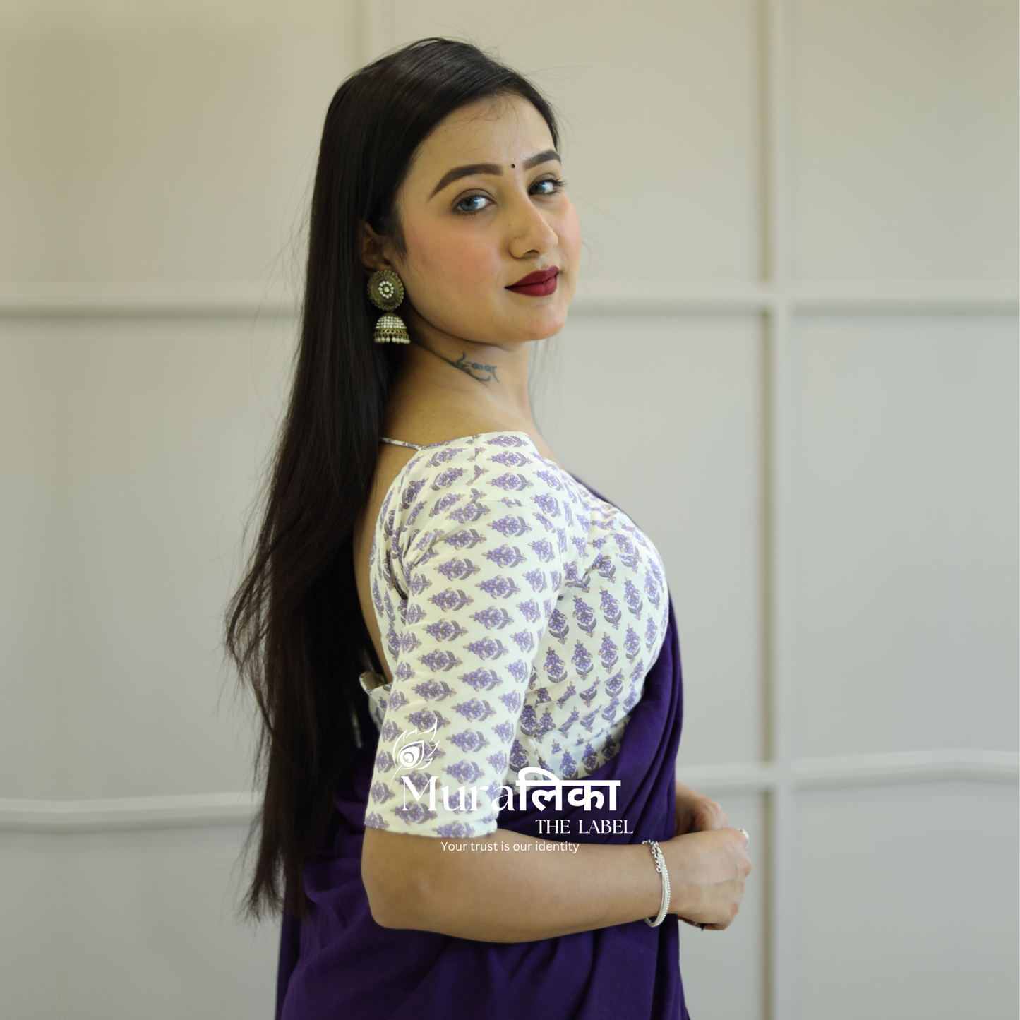 Muralika Purple Handloom Saree