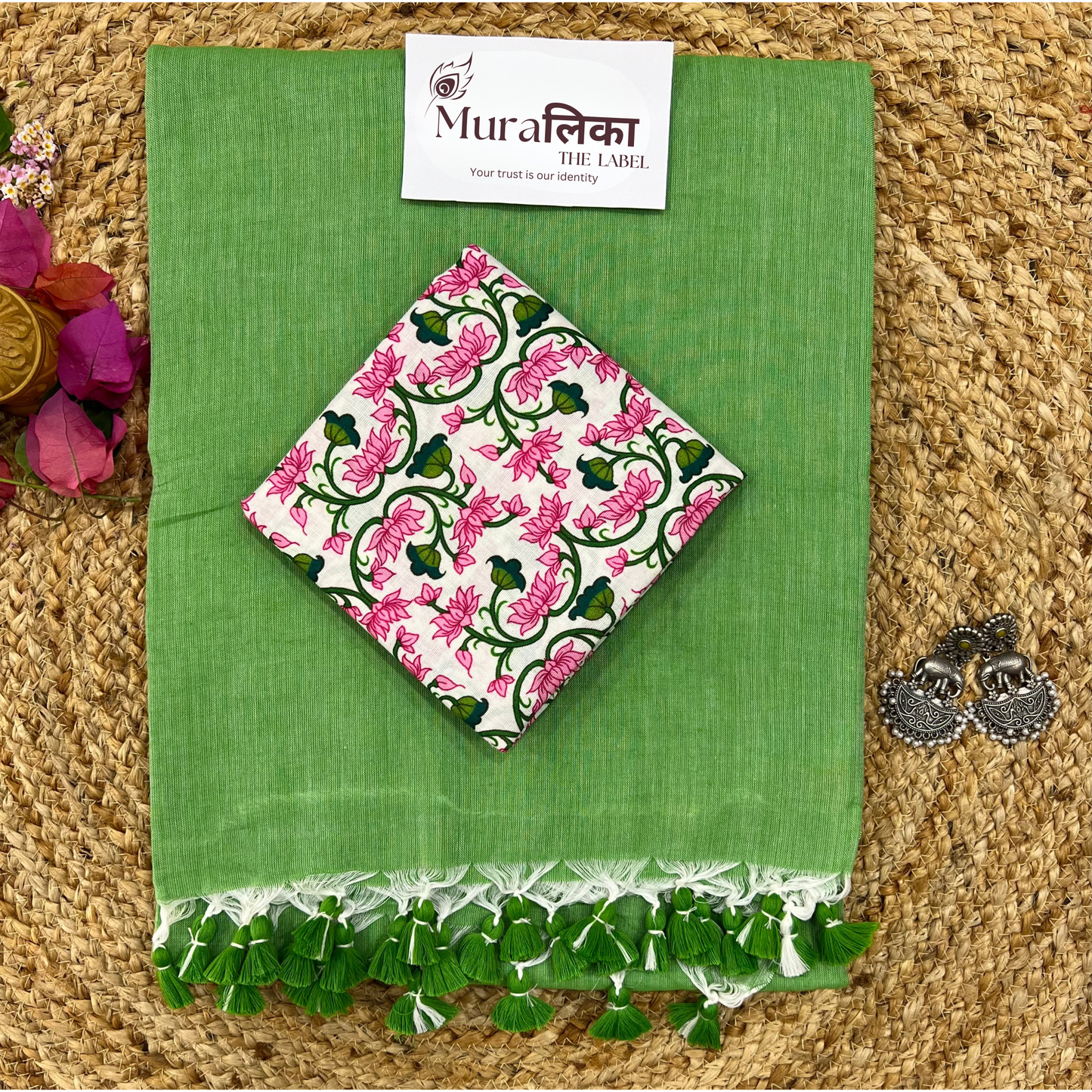 Muralika Light Green Handloom Saree