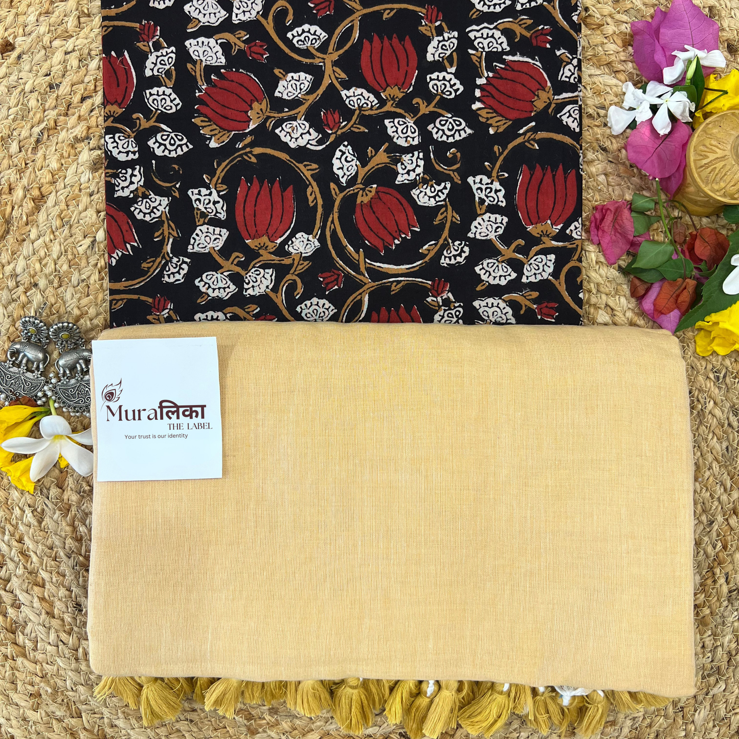 Muralika Fawn Handloom Saree