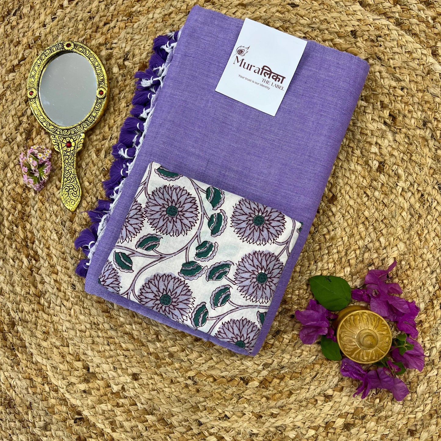 Muralika Lilac Handloom Saree - Muralika the label