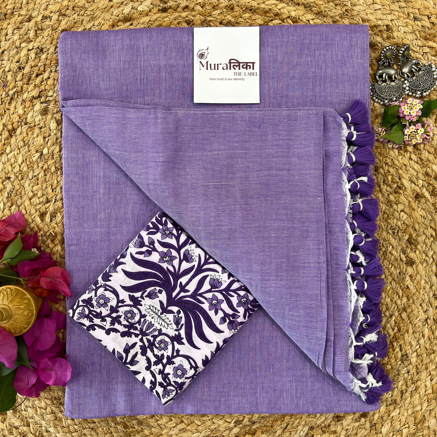 Muralika Lilac Handloom Saree