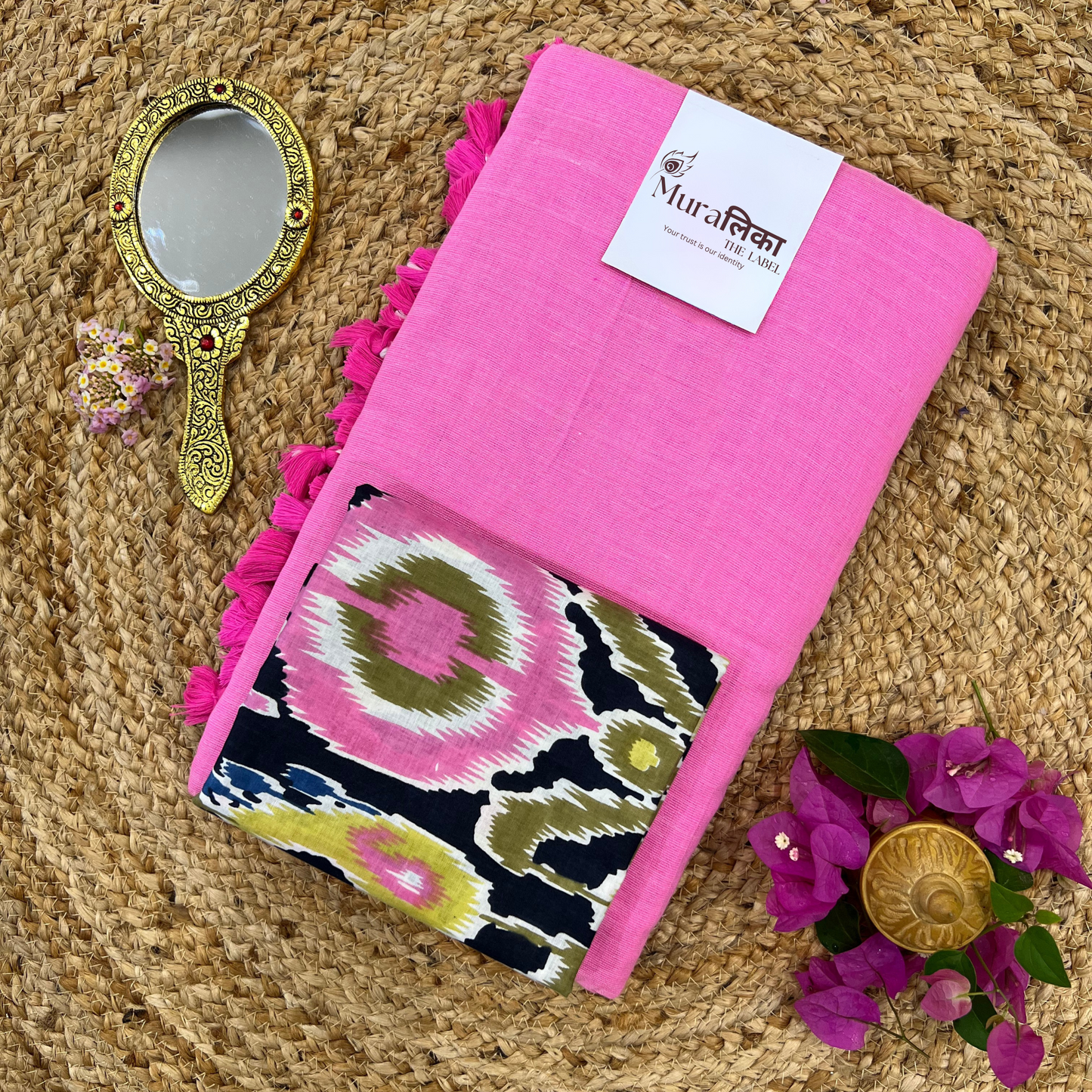 Muralika Pink Handloom Saree