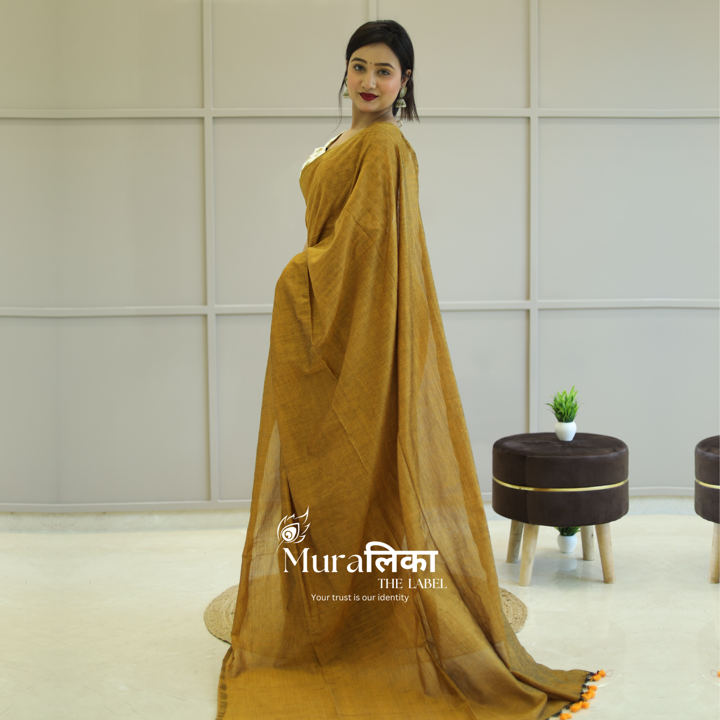 Muralika Mustard Handloom Saree