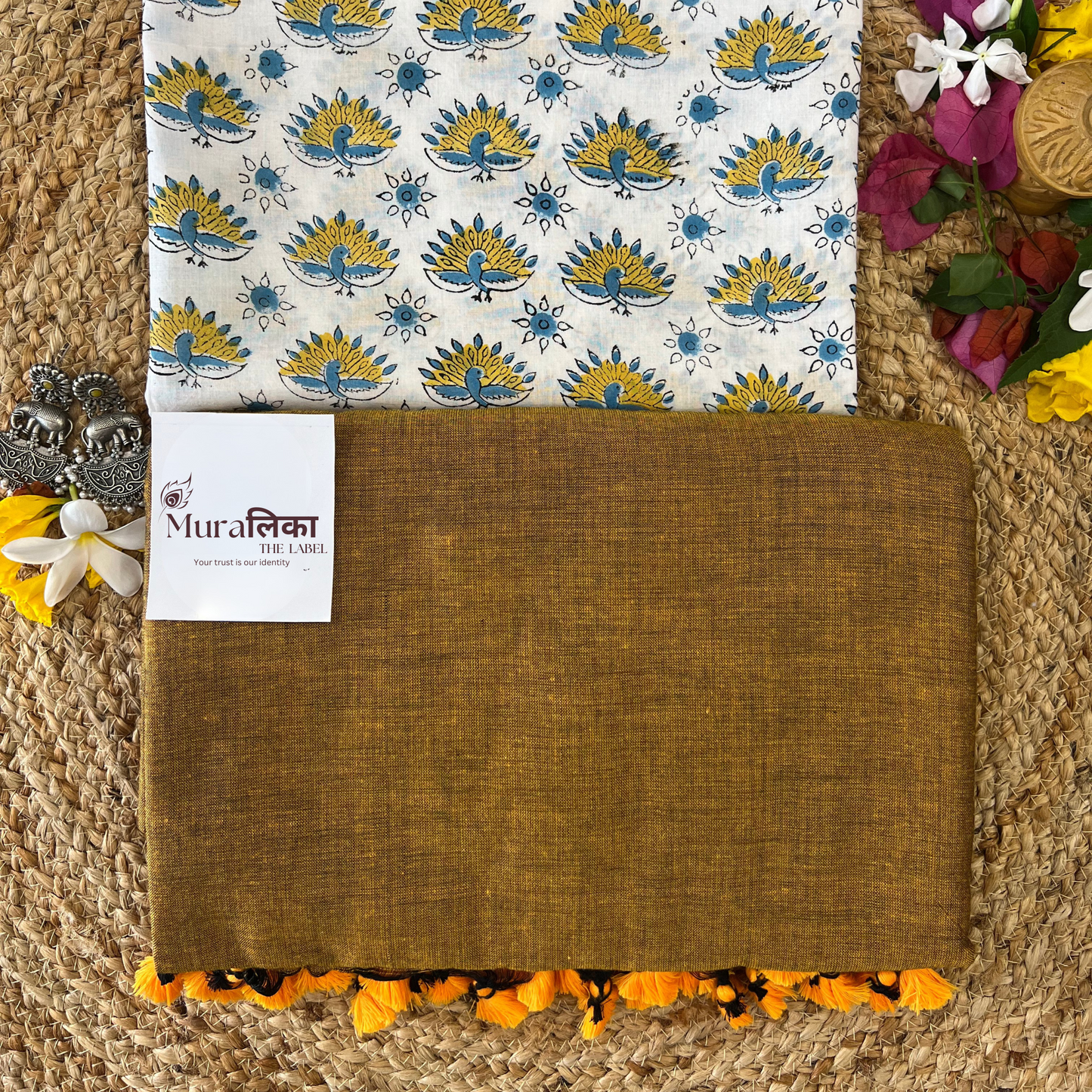 Muralika Mustard Handloom Saree