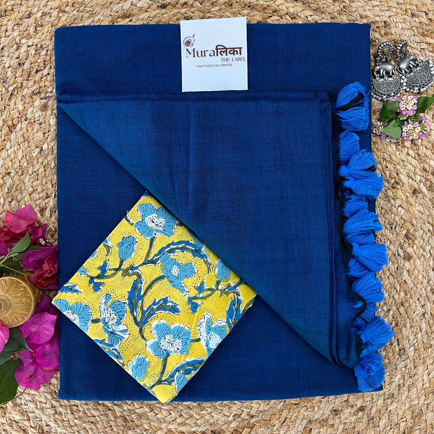 Muralika Indigo Handloom Saree